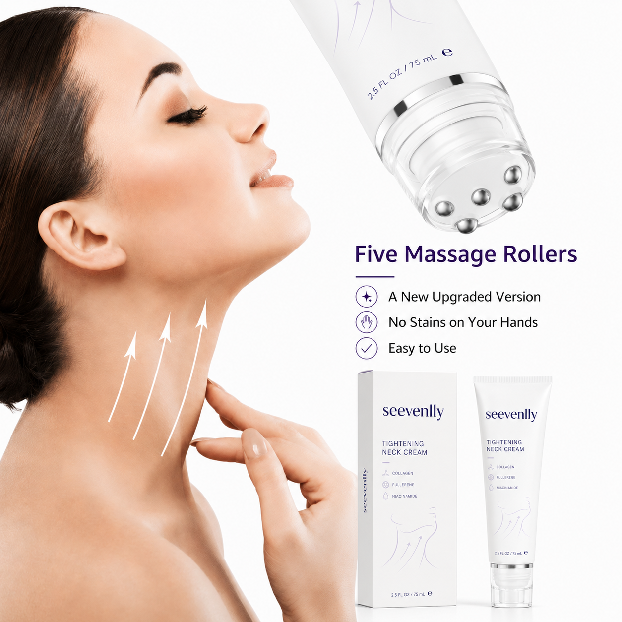 ✨ Seevenlly™ Instant Neck Lift Cream — 🧴 Infused with Retinol & Hyaluronic Acid | Firms the Neck, Reduces Wrinkles & Double Chin